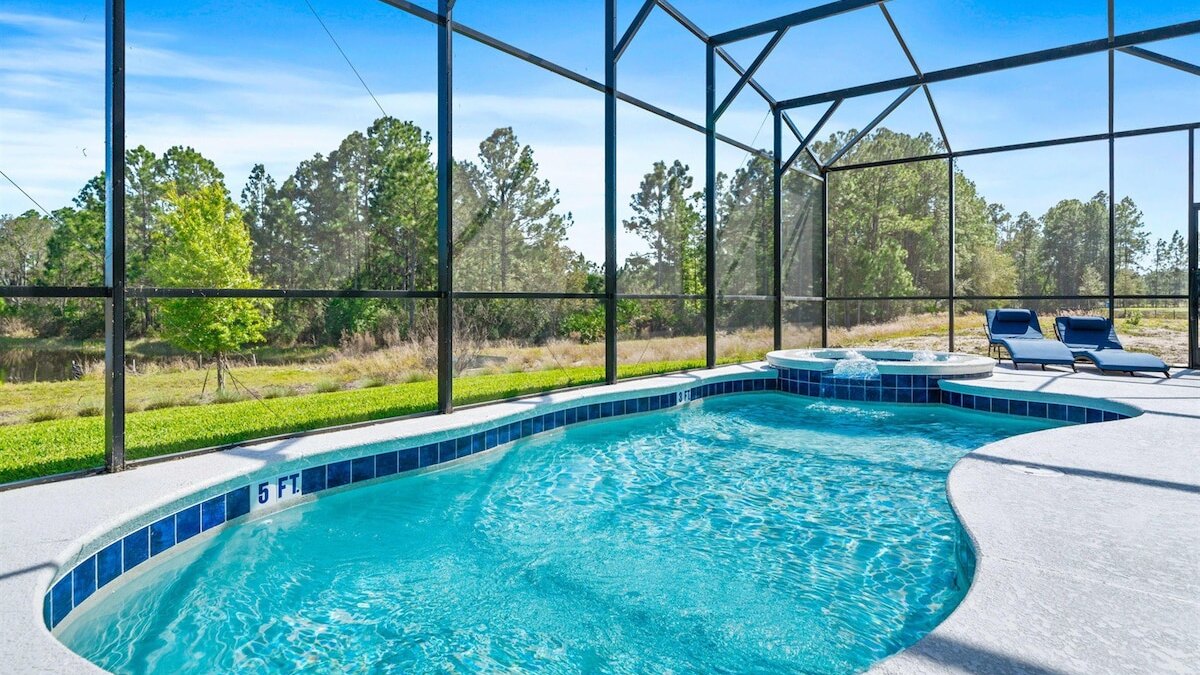 1209-9-B -Mansion themed with pool near Disney - Image 52