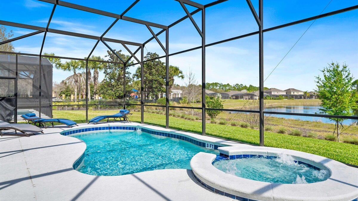 1209-9-B -Mansion themed with pool near Disney - Image 54