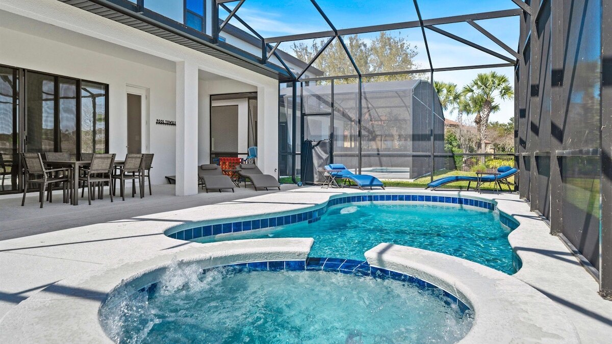 1209-9-B -Mansion themed with pool near Disney - Image 55